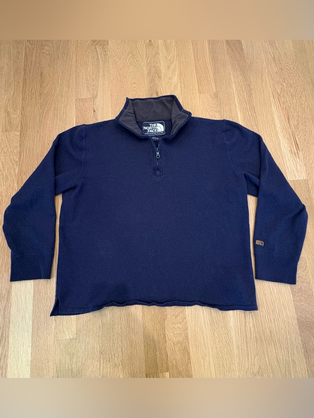 The North Face Men's Navy Half-Zip Pullover Sweater /  Size L